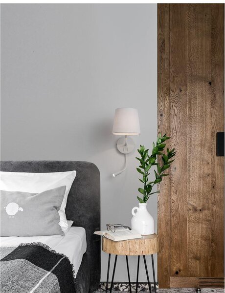 Nova Luce Nástěnné svítidlo SAGE, vypínač na těle E27 1x12W 1x3W čtecí lampička Barva: Černá