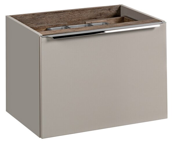 Comad Koupelnová sestava SantaFe s umyvadlem, skříňkami a zrcadlem 60 cm taupe/dub santa fe vintage
