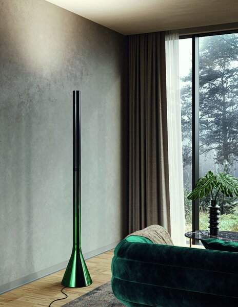 Lodes 17270 7000 Croma, zelená stojací lampa pro nepřímé osvětlení se stmívačem, 42W LED 2200 - 3200K dim-to-warm, 186cm