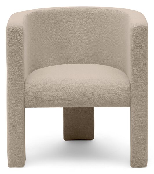 Béžové designové křeslo MILU Loop 04