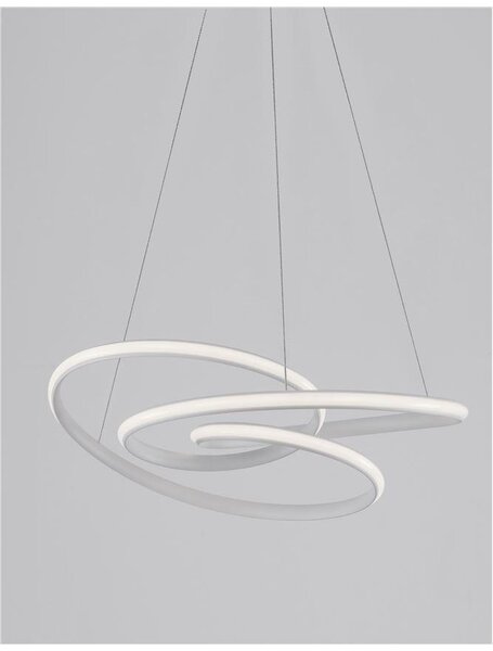 Nova Luce Závěsné LED svítidlo MENTON, 43W 3000K stmívatelné Barva: Bílá