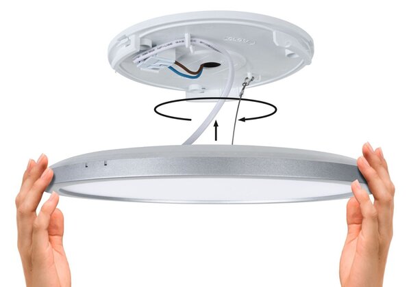 Paulmann 70994 Atria Shine, matně chromové stropní LED svítidlo s korónou, 16W LED 3000K, 29x29cm