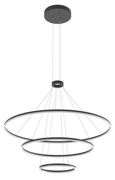 Redo 01-2247-TRIAC Orbit direct, závěsné kruhové svítidlo, 186W LED 3000K stmívatelné TRIAC , černá, prům. 60+100+150cm