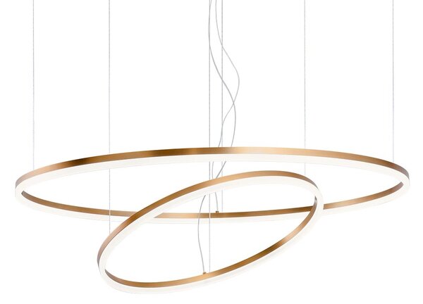Redo 01-1721-TRIAC Orbit direct, závěsné kruhové svítidlo, 40,5+68W LED 3000K, stmívatelné TRIAC, bronz, prům. 60+100cm