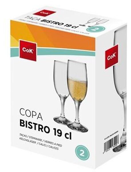 Cegeco Sklenice na šampaňské CoK Bistro 190ml 2ks