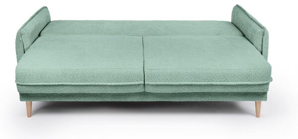 Zelená rozkládací pohovka z textilie bouclé 215 cm Patti – Bonami Selection