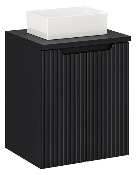 Comad Závěsná skříňka Nova Black Gaja II s deskou a umyvadlem 50 cm černá