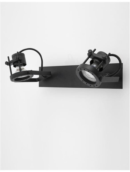 Nova Luce Bodové svítidlo SALVA černý kov GU10 2x10W