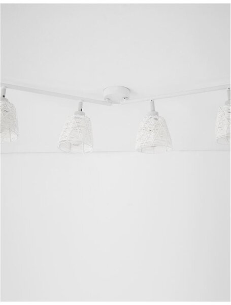 Nova Luce Bodové svítidlo SION bílá kov bílá kabel E14 4x5W