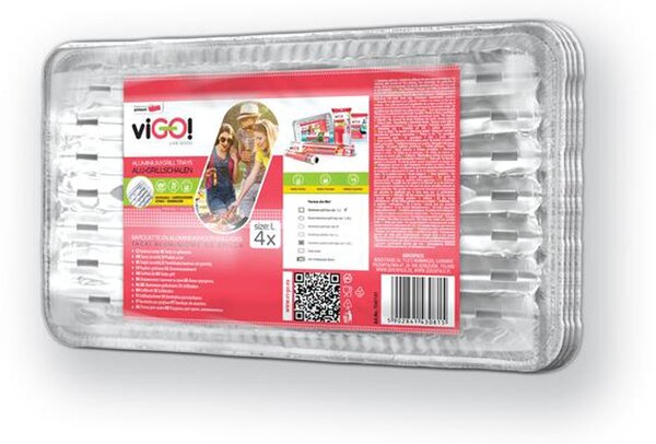 Qdoma Grilovací tácky Quickpack, 4 ks