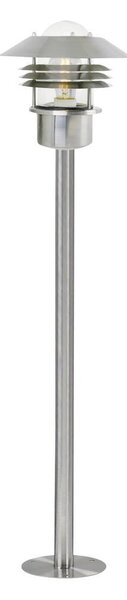 Nordlux 25118034 Vejers, venkovní sloupková lampa, 1x60W, kov, nerez ocel, IP54, výška 92cm