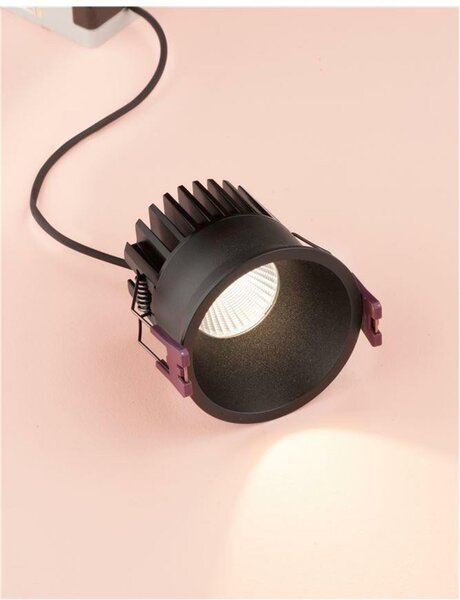 NOVA LUCE zapuštěné svítidlo BLADE černý hliník LED 12W 3000K 38st. IP65 9232115