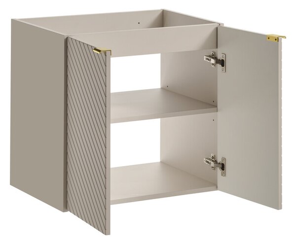 Comad Koupelnová sestava Viva Cashmere s deskou, umyvadlem a skříňkami 60 cm kašmírová/bílá