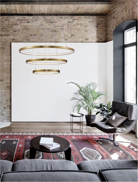 Nova Luce Závěsné LED svítidlo EMPATIA 108W 3000K, stmívatelné Barva: Černá