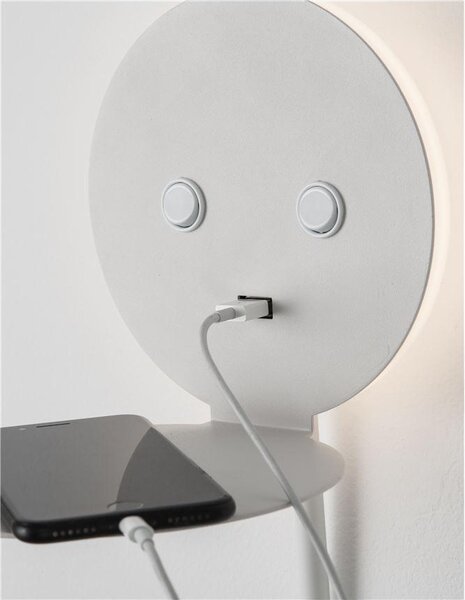 Nova Luce Bodové LED svítidlo ECLIP, nastavitelné, USB nabíjení, 3000K Barva: Černá