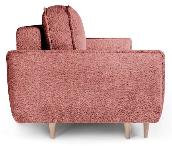 Červená rozkládací pohovka z textilie bouclé 215 cm Patti – Bonami Selection