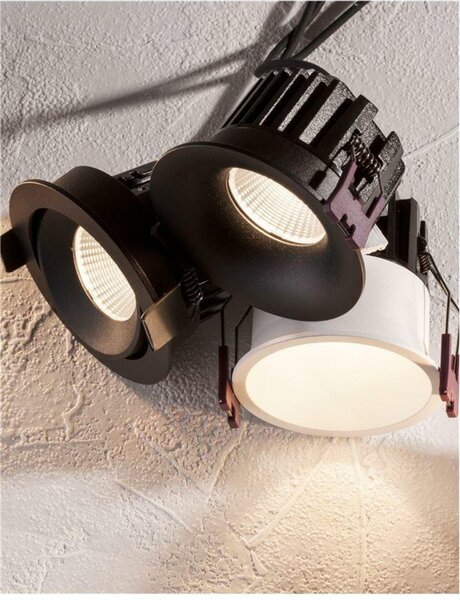 NOVA LUCE zapuštěné svítidlo BLADE bílý hliník LED 12W 3000K 38st. IP65 výklopné 9232117