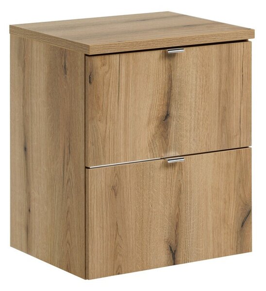 Comad Závěsná umyvadlová skříňka Nova Oak s deskou 50 cm dub evoke
