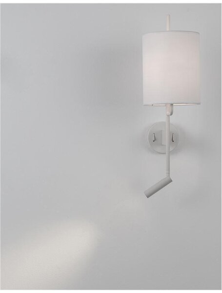 Nova Luce Nástěnné svítidlo YAMA, nastavitelné - vypínač na těle E27 1x12W, 3W 3000K čtecí lampička Barva: Černá