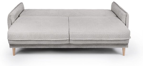 Šedá rozkládací pohovka z textilie bouclé 215 cm Patti – Bonami Selection