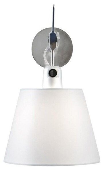 Artemide 59TOL Tolomeo parete diffusore 18, nástěnné designové svítidlo s vypínačem a saténovým stínítkem, E27 max 42W, prům. 18cm