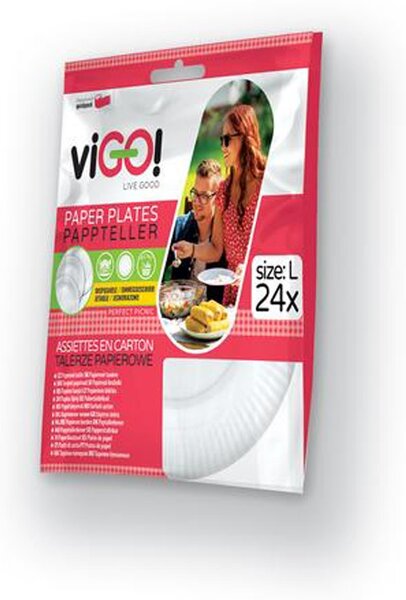 Vigo Talíře papírové ! 23 cm, 24 ks