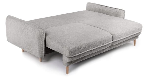 Šedá rozkládací pohovka z textilie bouclé 215 cm Patti – Bonami Selection