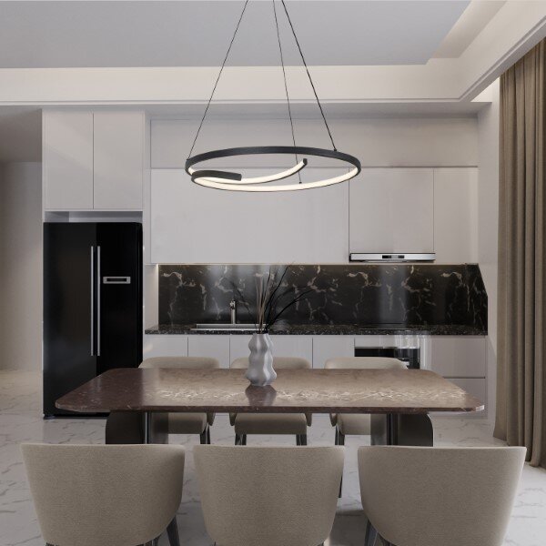 RABALUX 72367 Niloo závěsné svítidlo D550mm LED 40W/2080lm 4000K černá, bílá