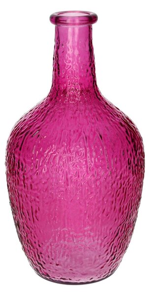 Duif Skleněná váza láhev MILANO 25cm růžová