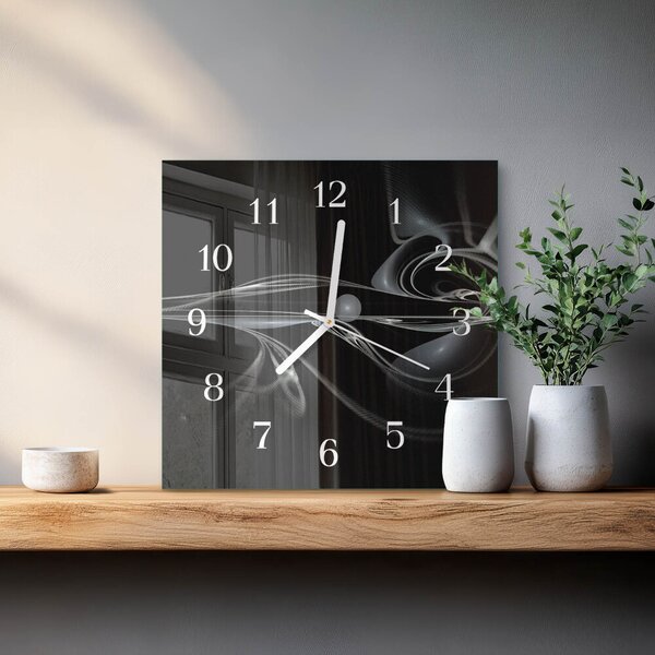 Skleněné hodiny Abstrakce zskb-30x30-00057548