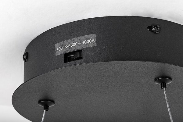 RABALUX 72302 Isaure závěsné svítidlo D800mm LED 45W/3000lm 3000+4000+6500K černá, bílá