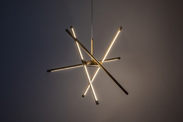 RABALUX 72339 Henli2 závěsné svítidlo LED 40W/2800lm 3000K zlatá, bílá