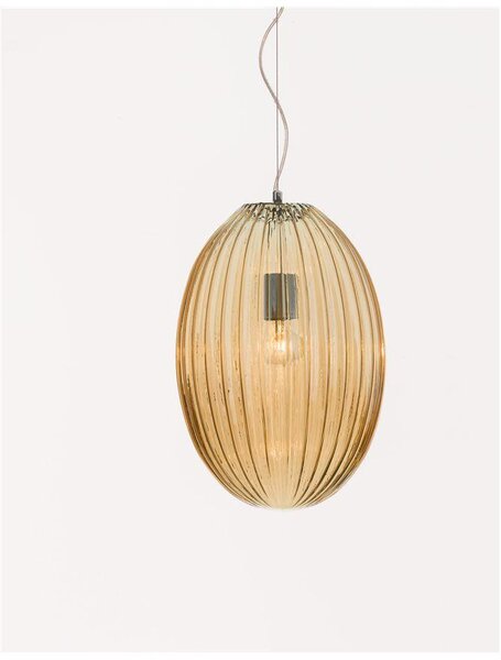 Nova Luce Závěsné svítidlo HECTOR, E27 1x12W Barva: Champagne sklo