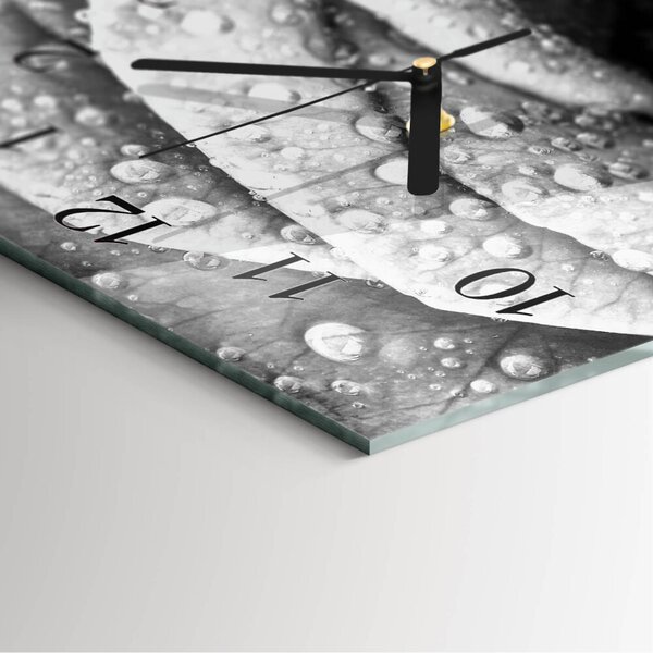 Skleněné hodiny vertikální Růže zsppc-30x60-00171256