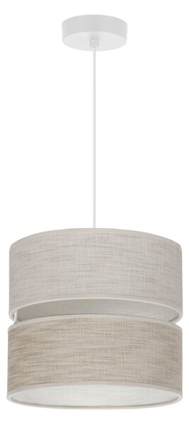 Závěsné svítidlo Jen, 1x béžové/světlobéžové textilní stínítko, (fi 20 cm), w