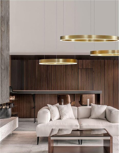 Nova Luce Závěsné LED svítidlo MOTIF, ø 100cm, 55W 3000K stmívatelné Barva: Mosaz