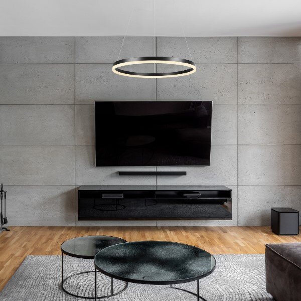 RABALUX 72301 Isaure závěsné svítidlo D600mm LED 35W/2200lm 3000+4000+6500K černá, bílá