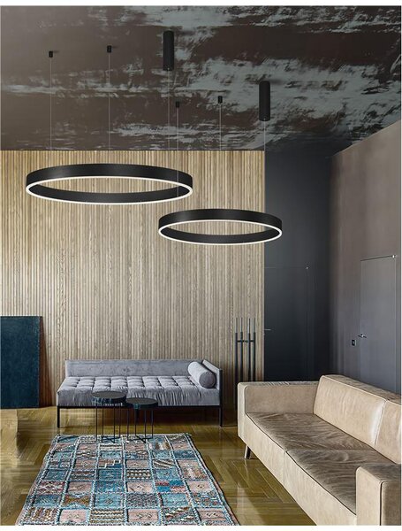 Nova Luce Závěsné LED svítidlo MOTIF, ø 100cm, 55W 3000K stmívatelné Barva: Mosaz