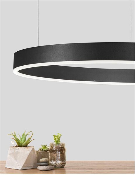 Nova Luce Závěsné LED svítidlo MOTIF, ø 80cm, 48W 3000K stmívatelné Barva: Mosaz
