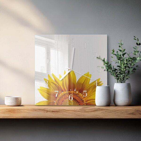 Skleněné hodiny Květ zskb-30x30-00079406