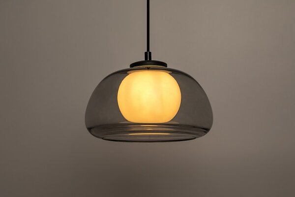RABALUX 72275 Elowen závěsné svítidlo D250mm 1xG9 černá, kouřová