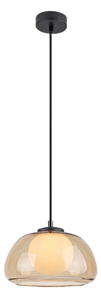 RABALUX 72273 Elowen závěsné svítidlo D250mm 1xG9 černá, jantarová
