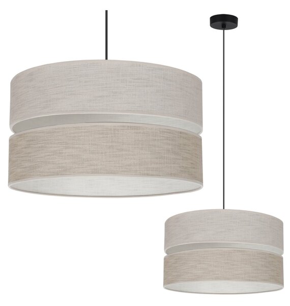 Závěsné svítidlo Jen, 1x béžové/světlobéžové textilní stínítko, (fi 40 cm), b