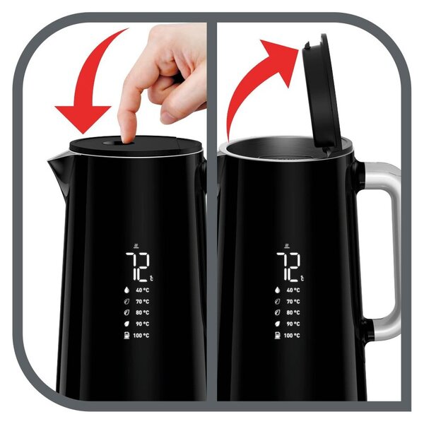 Černá rychlovarná konvice 1,7 l KO851830 – Tefal