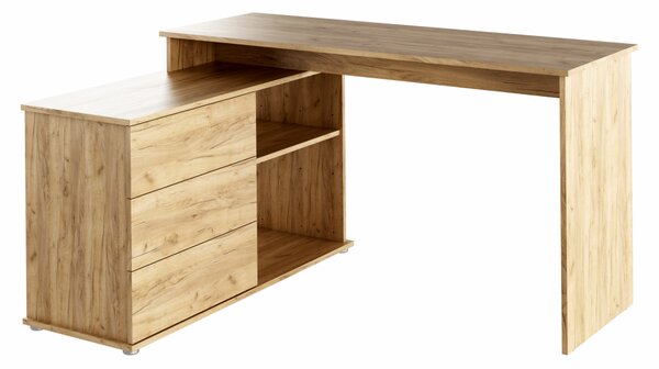 KONDELA Univerzální rohový PC stůl, dub artisan, TERINO
