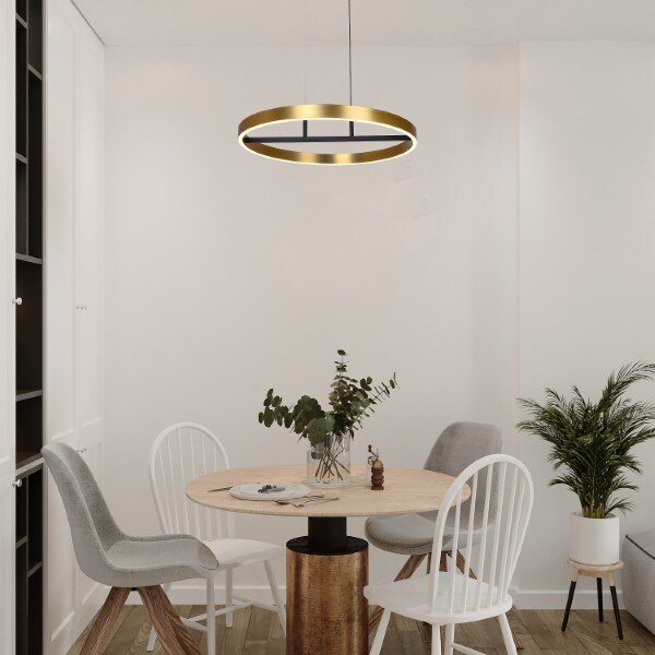 RABALUX 72221 Thric závěsné svítidlo D600mm LED 42W/3500lm 3000K černá, zlatá, bílá