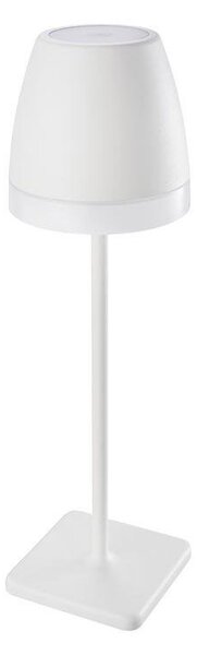 NV 9223401 Venkovní stolní lampa COLT bílý litý hliník a akryl LED 2W 3000K IP54 62st. 5V DC vypínač na těle USB kabel stmívatelné - NOVA LUCE