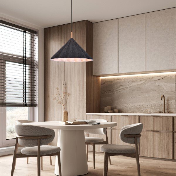 RABALUX 72164 Linavo závěsné svítidlo D520mm 1xE27 černá, šedá
