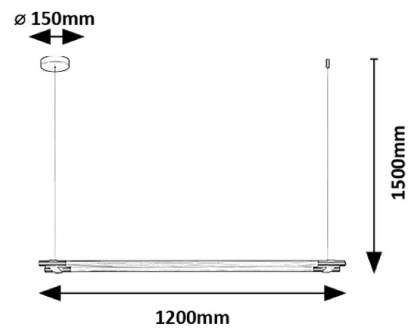 RABALUX 72169 Nivaro závěsné svítidlo LED 28W/3050lm 3000K černá, bílá