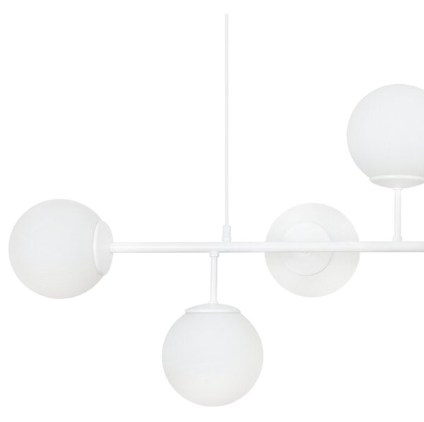 Závěsné svítidlo Florence 1, 6x bílé skleněné stínítko, W